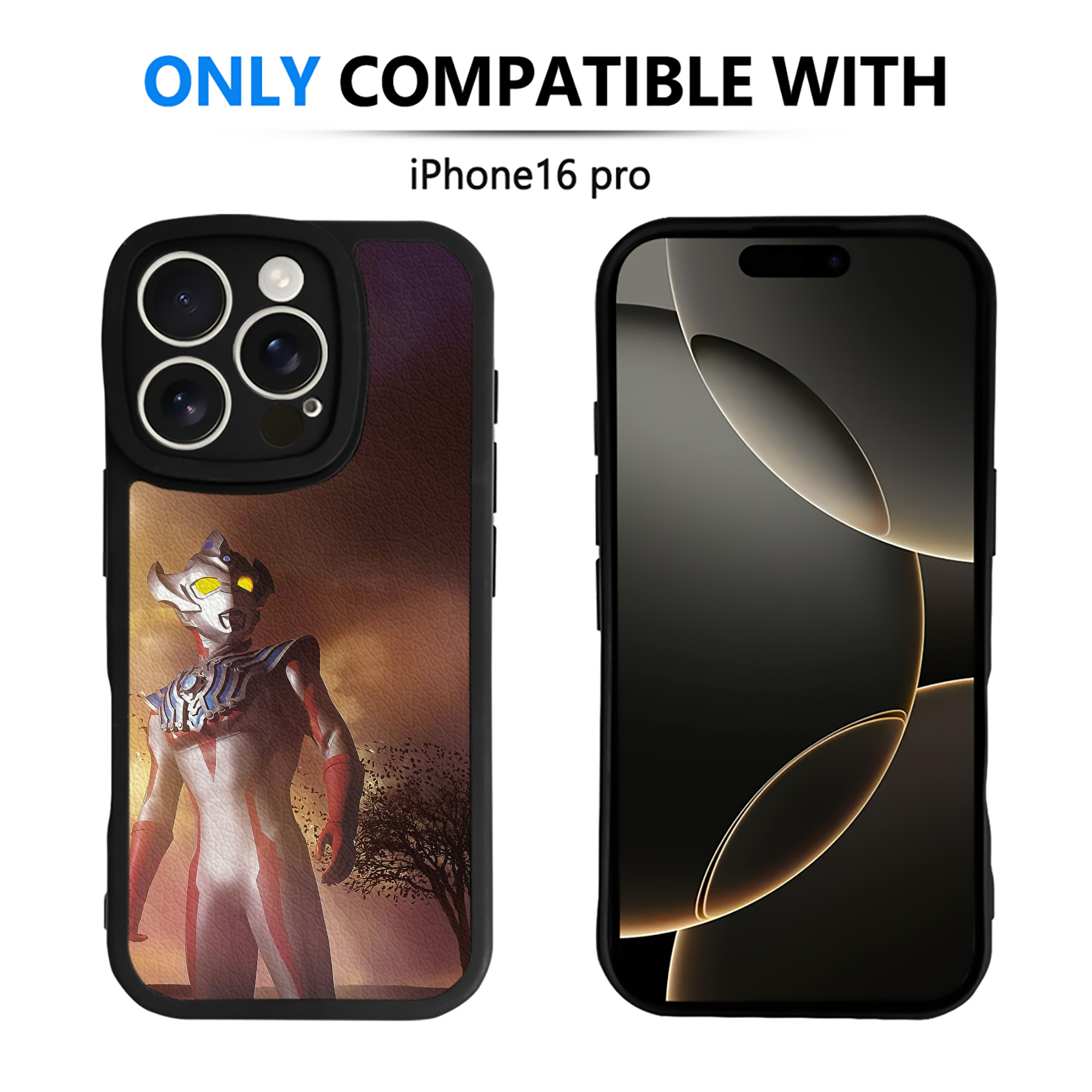 （画像用） ウルトラマン Ultraman 【iPhone 16シリーズ対応】シリコンスマホケース（レザー調） 材質：シリコン